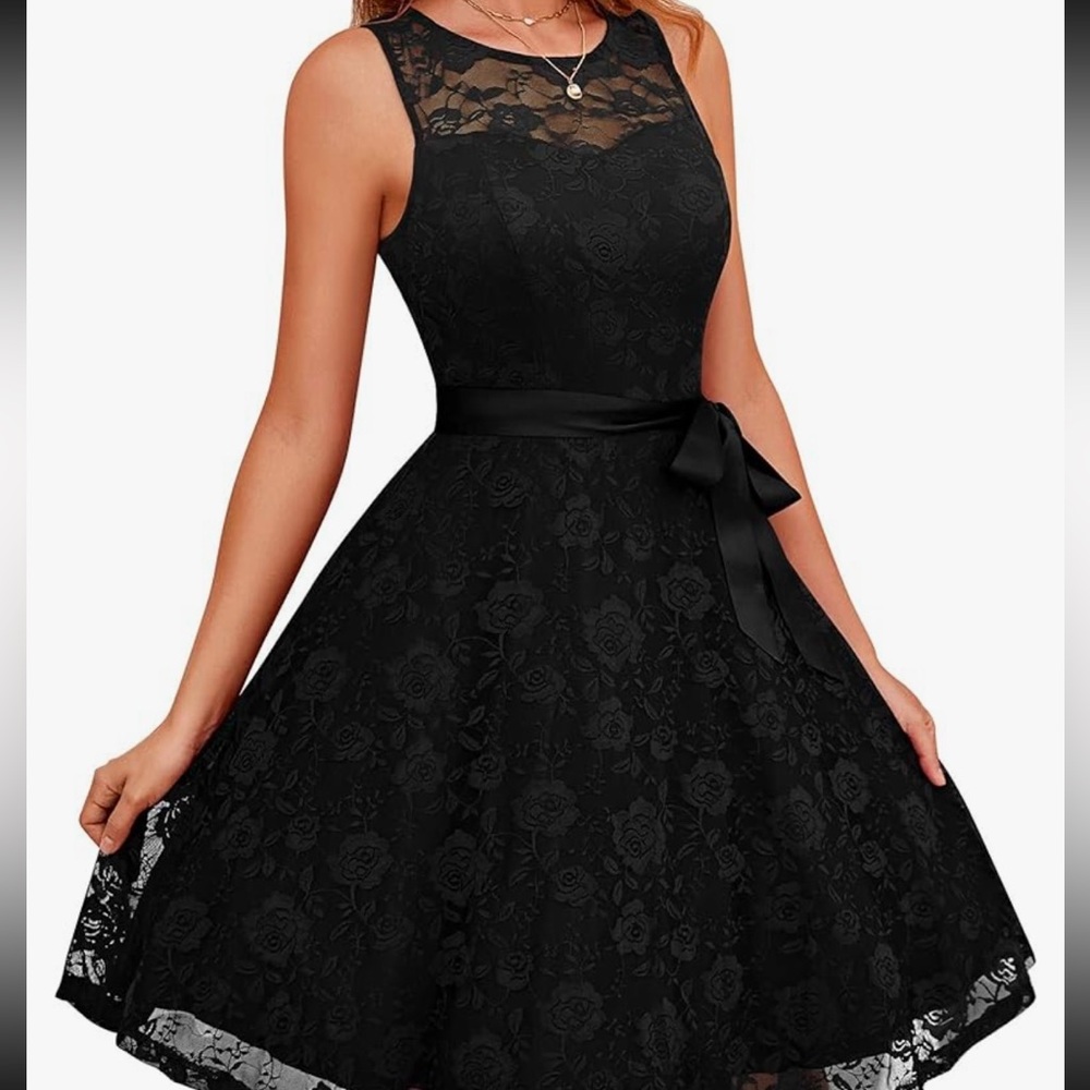 Dressy star black floral dress